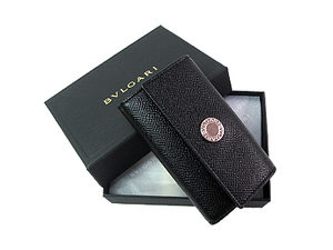 【送料無料】ブルガリ CLASSICO 6連キーケースブラックグレイン 20234 BVLGARI【RCP】