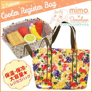 mimo×DONOBAN ORIGINAL ミモ ドノバンオリジナル コラボアイテム 保冷レジカゴバッグ|防水・撥水加工 レジカゴ型 エコバッグ 保温保冷 アルミシート 買い物袋 レジ袋 ショッピングバッグ 折りたたみ トートバッグ