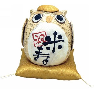 ちぎり和紙　長寿の祝いふくろう　米寿 （88歳）米寿祝い ふくろう 置物 【楽ギフ_包装選択】【楽ギフ_のし宛書】