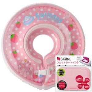 Swimavaスイマーバ【日本正規品】うきわ首リング＆Bitattoビタット (スイマーバピンクベリー+ビタットピンク)