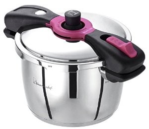 魔法のクイック料理 両手圧力鍋 5.5L (蒸しす・浜田陽子の80レシピ本付き) 【日本国内全数検査】 AQDA55
