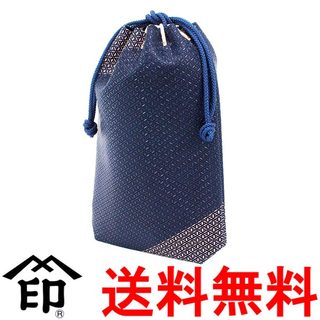 印伝 【甲州印伝・印傳屋】合切袋・巾着【庵・いほり・8217】【男性用・メンズ】【和柄】